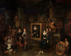 The Painters'Workshop by Gerard Thomas Oil Painting