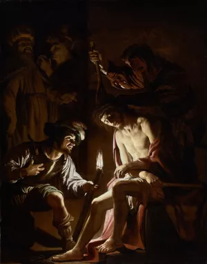 Christ Crowned with Thorns by Gerard Van Honthorst Oil Painting