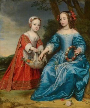Double Portrait of Prince Willem III by Gerard Van Honthorst Oil Painting