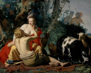 Granida and Daifilo by Gerard Van Honthorst Oil Painting