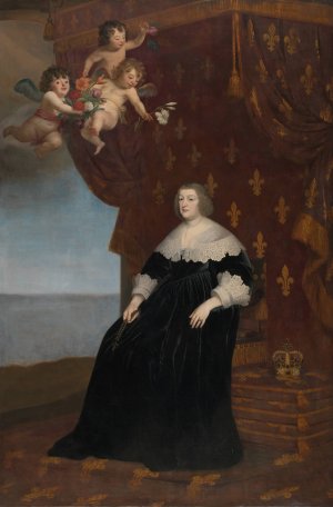Maria de Medici by Gerard Van Honthorst Oil Painting
