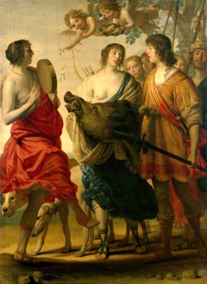 Meleager and Atalante by Gerard Van Honthorst Oil Painting