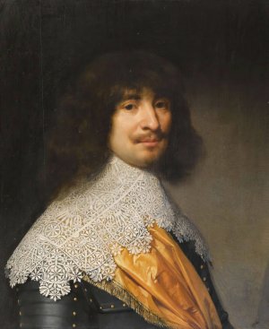 Portrait Of A Gentleman, Probably Sir Thomas Aston by Gerard Van Honthorst Oil Painting