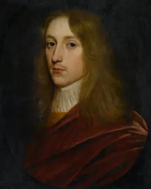 Portrait of a Gentleman said to be Prince Rupert of Rhine in a Painted Oval Wearing a Cloak and Cravat by Gerard Van Honthorst Oil Painting