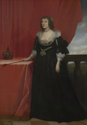 Portrait of Elizabeth Stuart, Queen of Bohemia by Gerard Van Honthorst Oil Painting