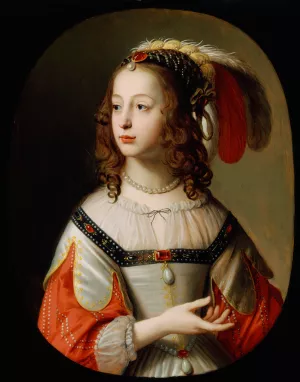 Portrait of Sophia, Princess Palatine by Gerard Van Honthorst Oil Painting
