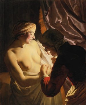 The Flea Hunt by Gerard Van Honthorst Oil Painting
