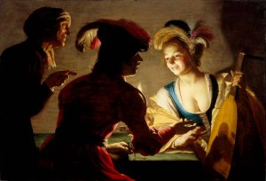 The Procuress by Gerard Van Honthorst Oil Painting