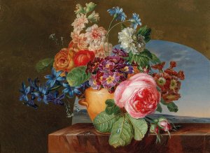 A Vase of Flowers by Gerard Van Spaendonck Oil Painting