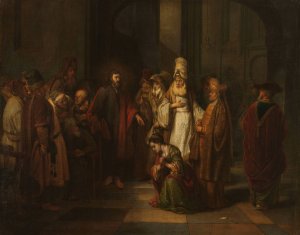 Christ and the Woman in Adultery by Gerbrand Van Den Eeckhout Oil Painting