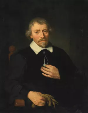 Portrait Of The Artist's Father, Jan Pietersz Van Den Eeckhout by Gerbrand Van Den Eeckhout Oil Painting