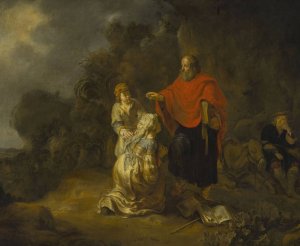 Prophet Elisha and the Shunammite woman on Mt. Carmel by Gerbrand Van Den Eeckhout Oil Painting