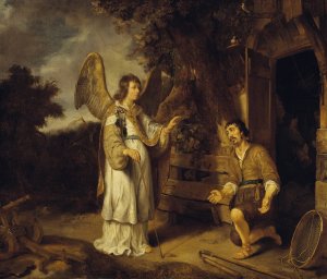 The Angel and Gideon by Gerbrand Van Den Eeckhout Oil Painting