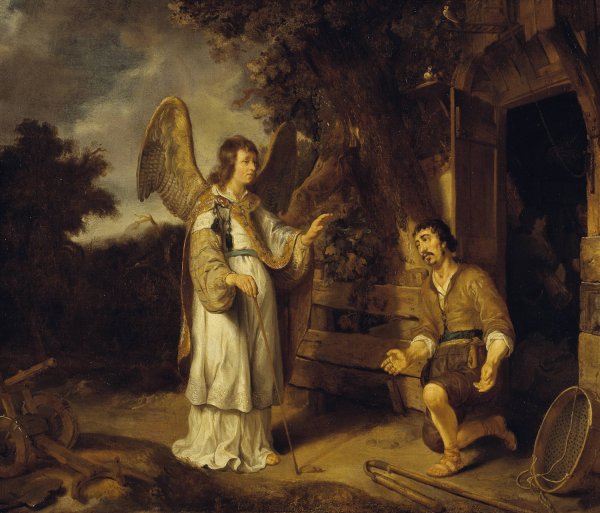 The Angel and Gideon  by Gerbrand Van Den Eeckhout - Hand-Painted Oil Painting Reproduction