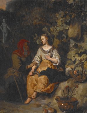 Vertumnus and Pomona by Gerbrand Van Den Eeckhout Oil Painting