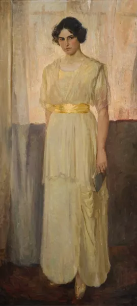 Astrid Setterwall angstrOm, Artist by Gerda Roosval-Kallstenius Oil Painting
