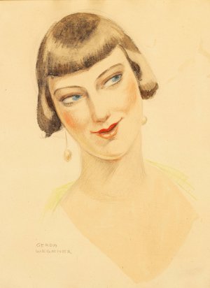 Elna Tegner by Gerda Wegener Oil Painting