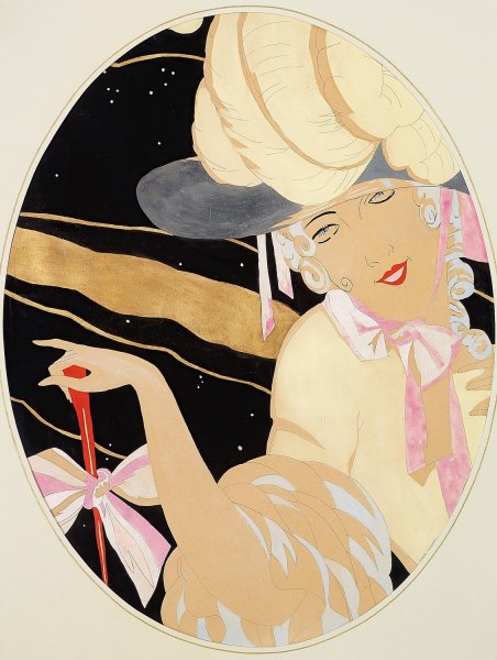 Femme elegante  by Gerda Wegener - Hand-Painted Oil Painting Reproduction