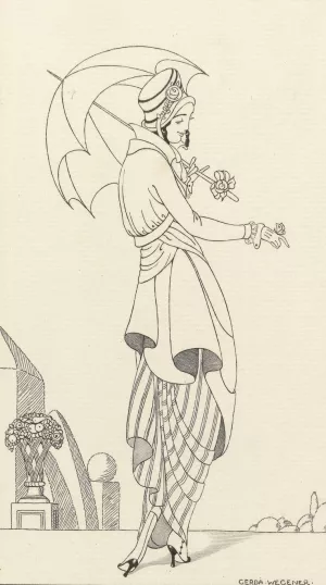 Journal des Dames et des Modes, Costumes Parisiens, 1914, No. 158 by Gerda Wegener Oil Painting