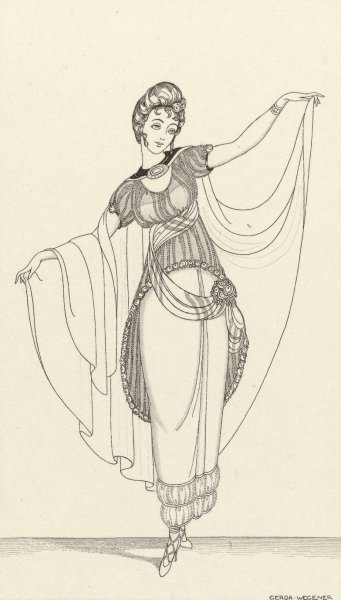 Journal des Dames et des Modes, Costumes Parisiens, 1914, No. 165  by Gerda Wegener - Hand-Painted Oil Painting Reproduction