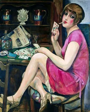 La Dame de Coeur by Gerda Wegener - Oil Painting Reproduction