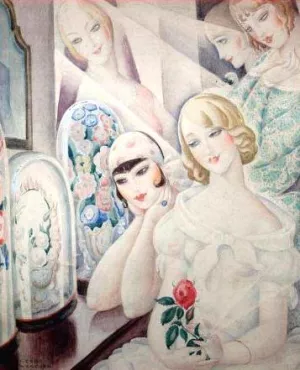 La Femme a la Rose by Gerda Wegener Oil Painting
