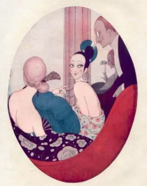 La Letterature a la Mode le Voila by Gerda Wegener - Oil Painting Reproduction