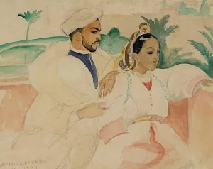 Marokkansk par by Gerda Wegener Oil Painting