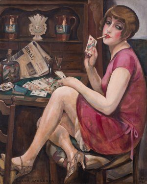 Queen of Hearts - Portrait of Lili by Gerda Wegener Oil Painting