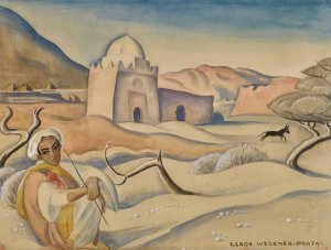 Shepherd in the Atlas Mountains by Gerda Wegener Oil Painting