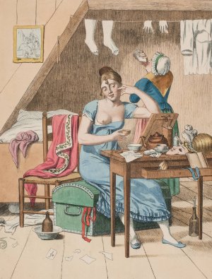 En falden piges biografi. Nr. 3 by Gerhard Ludvig Lahde Oil Painting