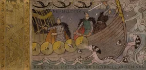 Asmund and his Brothers on the Sea by Gerhard Munthe Oil Painting