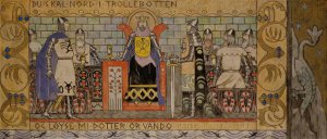Asmund in the King's Hall by Gerhard Munthe Oil Painting