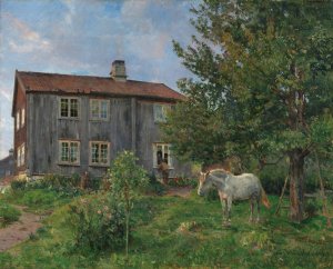 At the Farm, Ulvin Oil painting by Gerhard Munthe