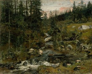 Brook at Oylo by Gerhard Munthe Oil Painting