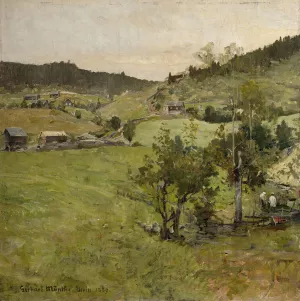 Cotters' Farms Oil painting by Gerhard Munthe