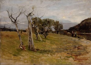 Evening in the Forest by Gerhard Munthe Oil Painting