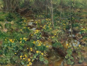 Marigold by Gerhard Munthe Oil Painting