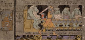 The Fifth Hall by Gerhard Munthe Oil Painting