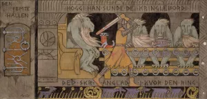 The Fifth Hall Oil painting by Gerhard Munthe