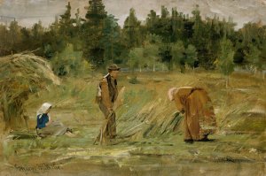 The poor Man's Field by Gerhard Munthe Oil Painting