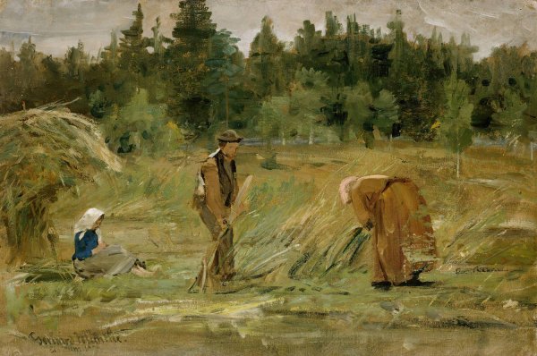 The poor Man's Field  by Gerhard Munthe - Hand-Painted Oil Painting Reproduction