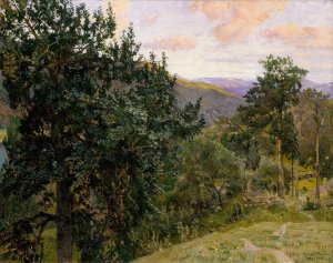 View from Vaga Oil painting by Gerhard Munthe