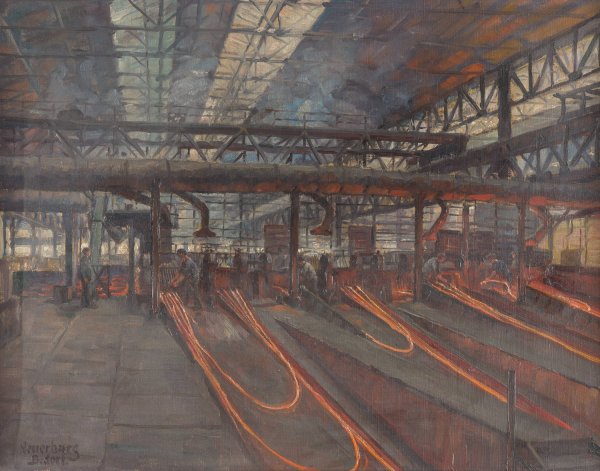 Inside the ironwork by Gerhard Neuerburg - Hand-Painted Oil Painting Reproduction