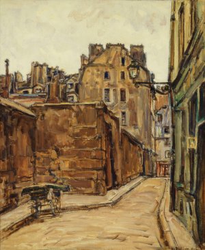 La rue Saint-Julien-le-Pauvre by Germain David-Nillet Oil Painting