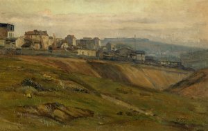 La rue du Moulin-des-Pres by Germain Eugene Bonneton Oil Painting