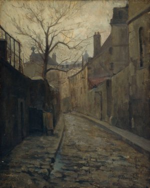 La rue Rataud by Germain Eugene Bonneton Oil Painting