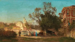 A Capriccio of Constantinople by Germain Fabius Brest Oil Painting