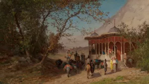 Kief sur la route de Kerrassunde a Amassia by Germain Fabius Brest Oil Painting
