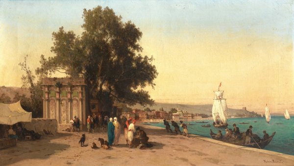 On The Bosphorus by Germain Fabius Brest - Hand-Painted Oil Painting Reproduction